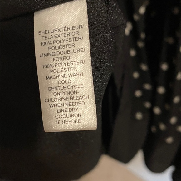 LOFT Sleeveless Dress Size 6P Black White Fringed Waist Pleated Sheer Babydoll - Picture 11 of 11